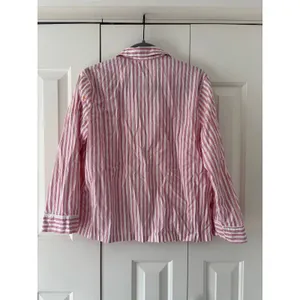 Victoria’s Secret Pink White Stripe Pajama Top Shirt Women’s S Short Cotton thumbnail 5