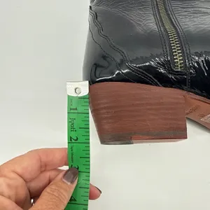 NEW IN‎ BOX Free People New Frontier Western Boot Black Patent Leather Size 40 thumbnail 11