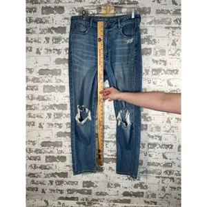 American Eagle | women mom jean denim distressed thumbnail 6