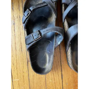 Birkenstock Mayari Shoes Womens Size 7.5 EU 38 Brown Leather Strappy Sandals thumbnail 2