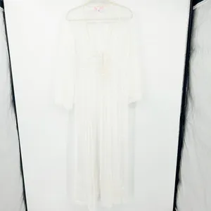 Victorias Secret‎ VS Ethereal Bridal Whimsical Lace Mesh Sheer Kimono Robe M/L thumbnail 9