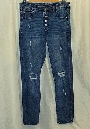 Aeropostale High Rise Mid-Wash Size 12 Jeans thumbnail 1