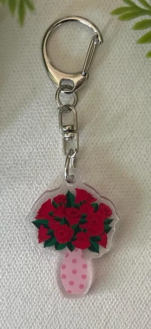 Acrylic Bouquet Keychain thumbnail 1