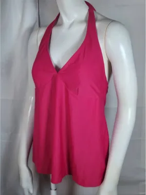 Old Navy Maternity Pink Halter Tankini Swim Top Medium thumbnail 1