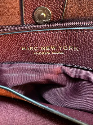 Marc New York Wine Red Tote with Gold Accent Studs thumbnail 5