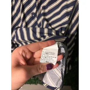 United Colors Of Benetton Blue and White Striped Button Down Top Sz XS thumbnail 3