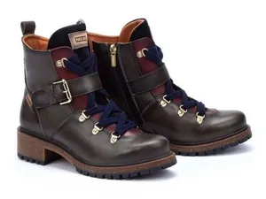Pikolinos Aspe W9Z-8634C1 Leather Lace Up Side Zip Combat Boots Olmo Brown 37 7 thumbnail 1