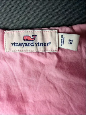 Vineyard Vines Pink Linen Mini Skirt Size 12 Flowy Ruffle Hem Preppy Coastal thumbnail 5