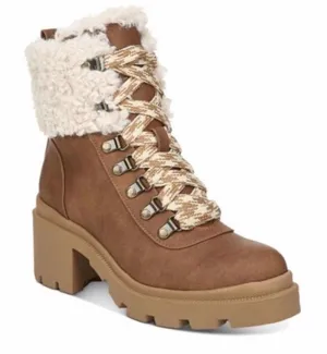 160- Circus by Sam Edelman Sambert Sherpa Lace-Up Ankle Boots NWOB Size 7 thumbnail 1