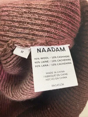 NAADAM Merino Cashmere Space Dye Quarter Zip Stripe Sweater Pink Red Medium thumbnail 6