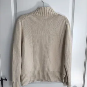 J. Crew Cream Mock Neck Ribbed Hem Sweater thumbnail 4