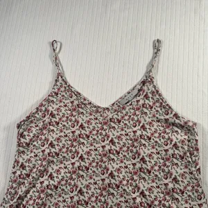 Gaze Juniors Womens Size Large Cropped Floral Cami Tank Top White Pink V-Neck L thumbnail 3