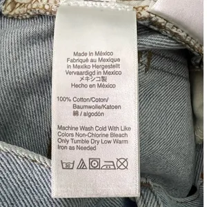 Madewell Classic‎ Straight Jeans Size 25 Blue Distressed High Rise Rigid Denim thumbnail 14