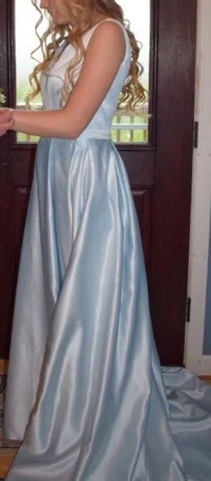 Blue Sayin Floor Length Formal Gown thumbnail 1