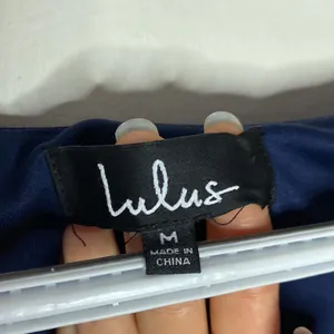 Lulus Shifting Dears Navy Blue Long Sleeve Dress size M thumbnail 8