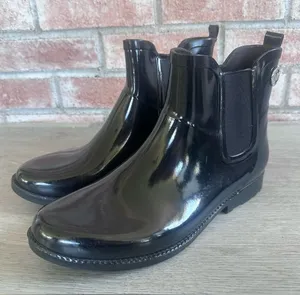 Michael Kors Rain Boots Booties Ankle Black Women’s 10 Logo Rubber Casual thumbnail 1