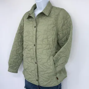 Woolrich Quilted‎ Light Sage Jacket Women Small Snap Button Coat Outdoor Winter thumbnail 2