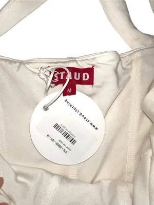 NWT Staud Carry Top Ivory Square Neck Sleeveless Athletic Tank Top MEDIUM thumbnail 5