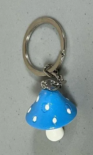 Blue Mushroom Charm Trippy Boho Key thumbnail 3