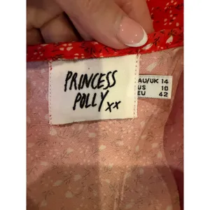 Princess Polly Mini Dress Women 10 Red Floral Puff Sleeve Bohemian Cottagecore thumbnail 10