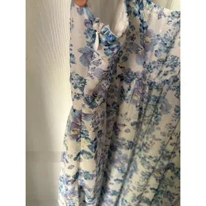 Lulus My Love Story Floral Print Tie-Back Maxi Dress side zipper size S thumbnail 8
