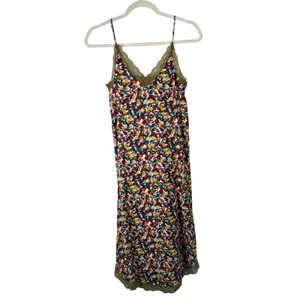 Vila‎ Spotti Ankle Dress Lace Trim Abstract Print Slip Midi EU 34 US XS thumbnail 2