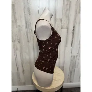 Brown floral tank top Brown Size M thumbnail 3