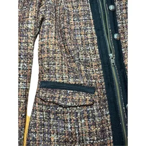 Free People Jacket Tweed‎ Full Zip Multi-Color Wool Blend Size 4 thumbnail 9