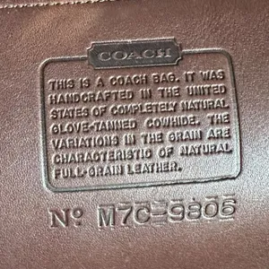 Coach Vintage Equestrian Slim Bucket Bag Mahogany Brown Leather Crossbody 9806 thumbnail 2
