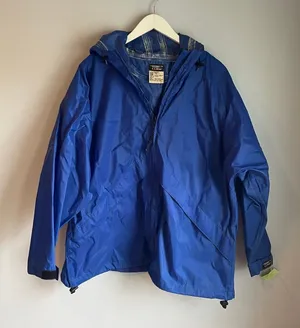 Vintage 90s L.L.Bean Cobalt Blue Woman's Raincoat Heritage Countryside size XL thumbnail 1