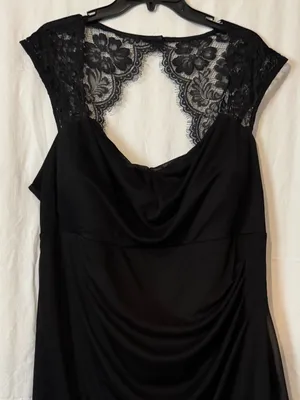 Black Lace & Chiffon Dress – Women’s 22W thumbnail 1
