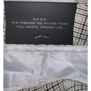 New Banana Republic Plaid Ryan Mid Rise Pants Women's 4 Straight Leg Preppy thumbnail 7