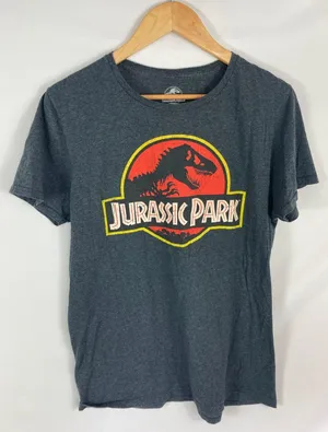 Jurassic World Jurassic Park Graphic Tshirt Grey Size Medium thumbnail 1