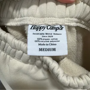 The Happy Camp3r cloud sweatpants beige embroidered soft joggers pockets fleece thumbnail 2