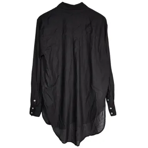 Boden T1208 Black Button Down Long Sleeve Shirt US 6 UK 10 Cotton‎ Viscose Tunic thumbnail 2
