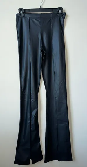 Faux Leather Flare Leggings thumbnail 2