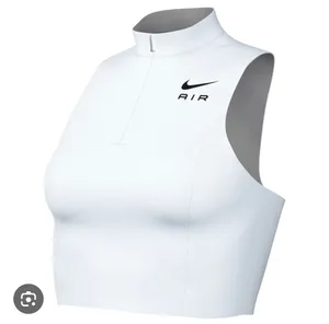 Nike Air Swoosh 1/2 Zip White Sports Bra, Size 2XL thumbnail 2