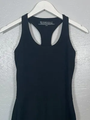 Beyond Yoga Women S Black Space Dyed All Around Jumpsuit Built in Bra Bootcut thumbnail 4