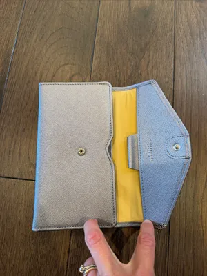 Zoppen RFID Blocking Travel Passport Wallet Tri-fold Holder Silver - C4-076 thumbnail 4