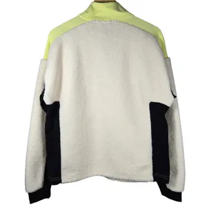 Sanctuary Womens Quarter Zip Sherpa Fleece Pullover CT3228MX2 Cream Neon S‎ thumbnail 3
