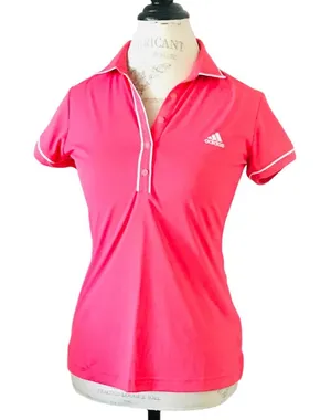 Adidas Pink Golf Polo Pacific Dunes Sz S NWT Retail $54 thumbnail 1