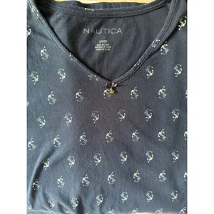 Nautica Anchor Print Sleep Shirt | Women's Small thumbnail 7