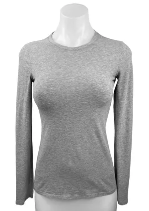 Lululemon Women's Gray Long Sleeve Crew Neck Pullover Athletic T-Shirt Top Sz S thumbnail 1