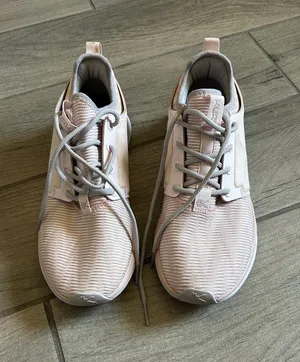 KURU Women's Pale Pink Knit Lace-Up Sneakers thumbnail 1