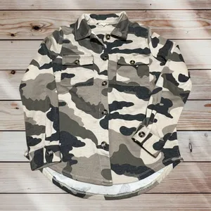 Camo Sweater Mystree Jacket S Button Outdoor Preppy Camping Western‎ Cowgirl thumbnail 1