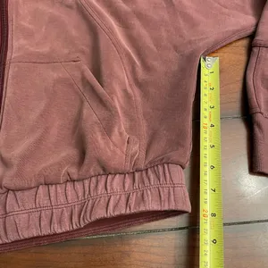 Lululemon Brushed Softstreme‎ Funnel Neck Full Zip Red Merlot thumbnail 7