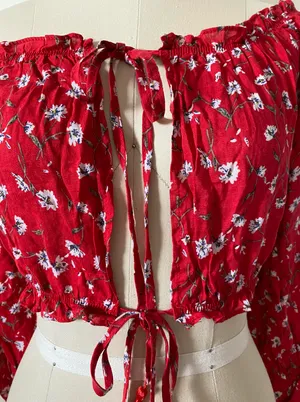 LF Red Mint Vanilla off The Shoulder Top thumbnail 6