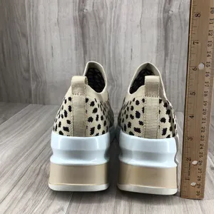 Gianni Bini Beige & Black Leopard Knit Slip-On Platform Sneakers Size 8 thumbnail 8