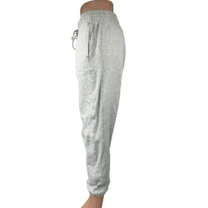 Aritzia TNA Cozy Gray Fleece Elastic Waist Pull On Crop Jogger Sweat Pants Sz M thumbnail 2