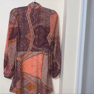 NWT divine heritage paisley orchid mini dress s‎ thumbnail 6